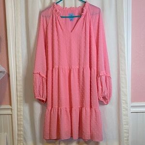 CeCe Pink Textured Women’s  Dress